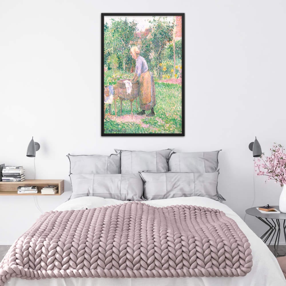 A Washerwoman At Ragny Poster Galant Art