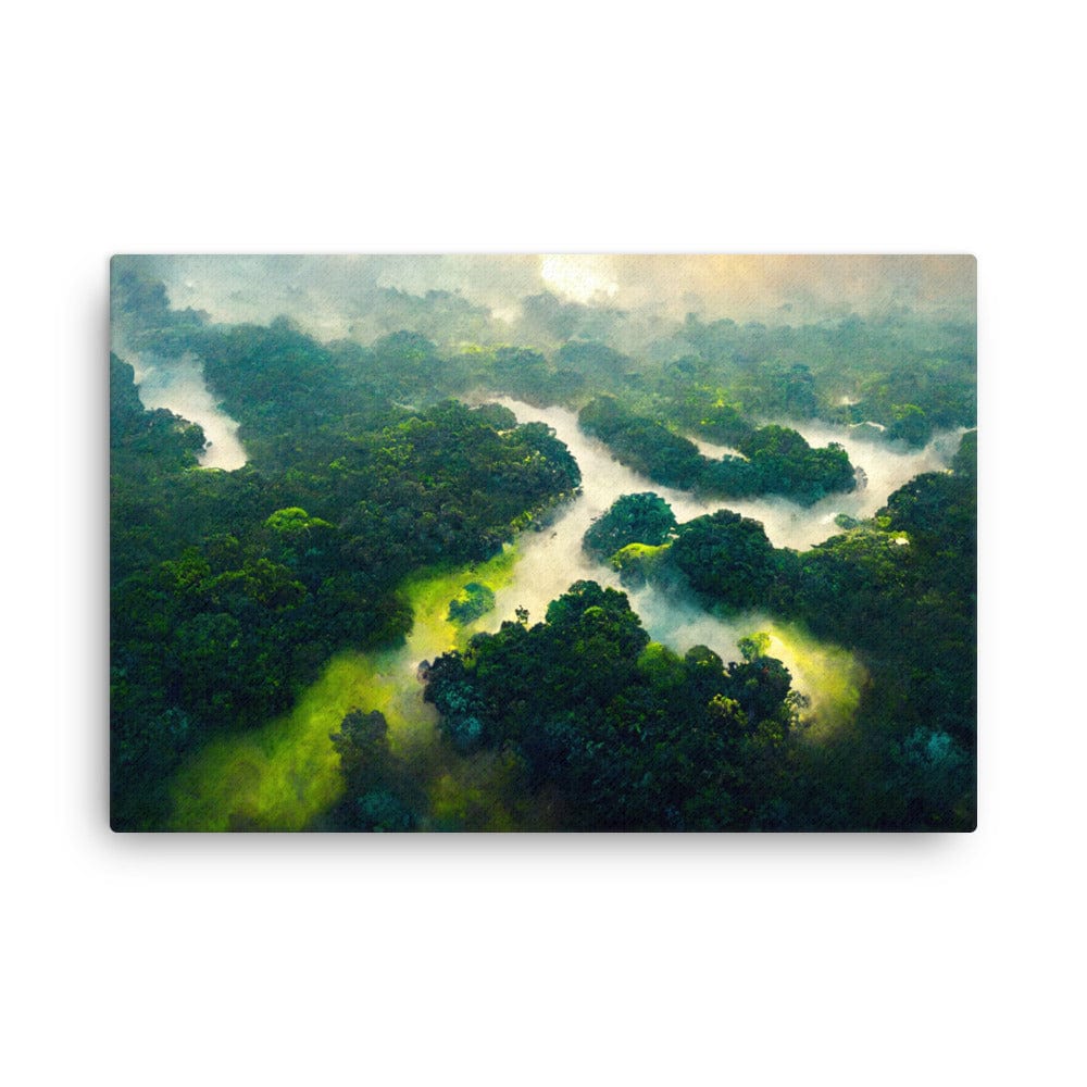 Amazon Forest Green River - Canvas Galant Art