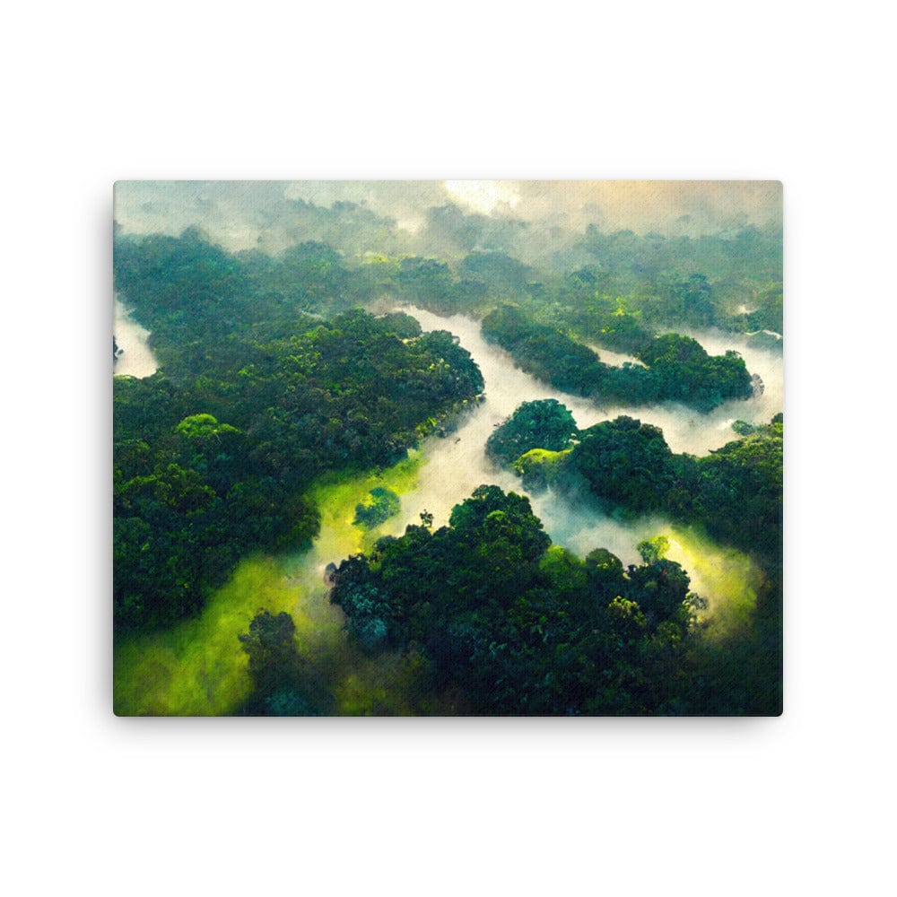 Amazon Forest Green River - Canvas Galant Art