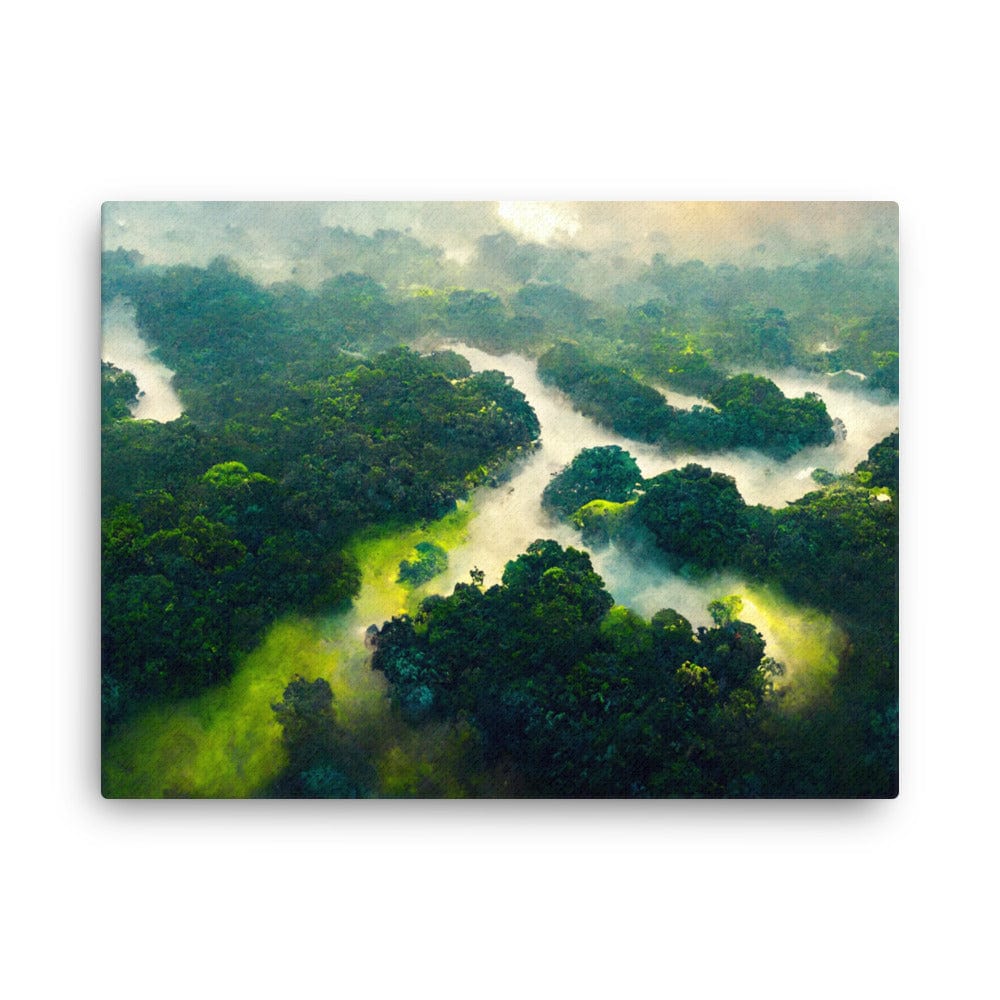 Amazon Forest Green River - Canvas Galant Art