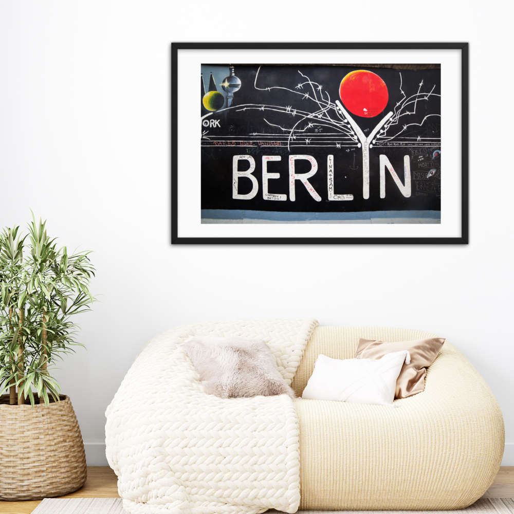 Berlin Wall Barbed Wire Framed Galant Art