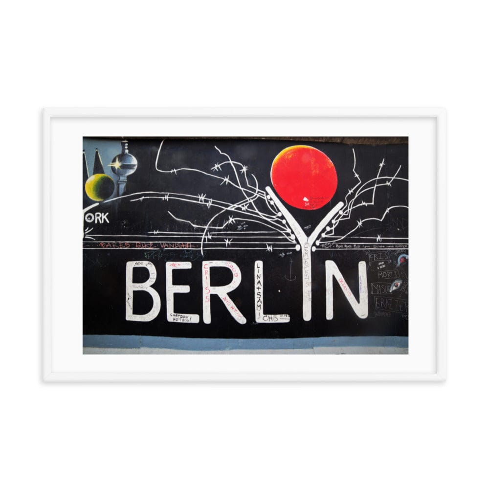 Berlin Wall Barbed Wire Framed Galant Art
