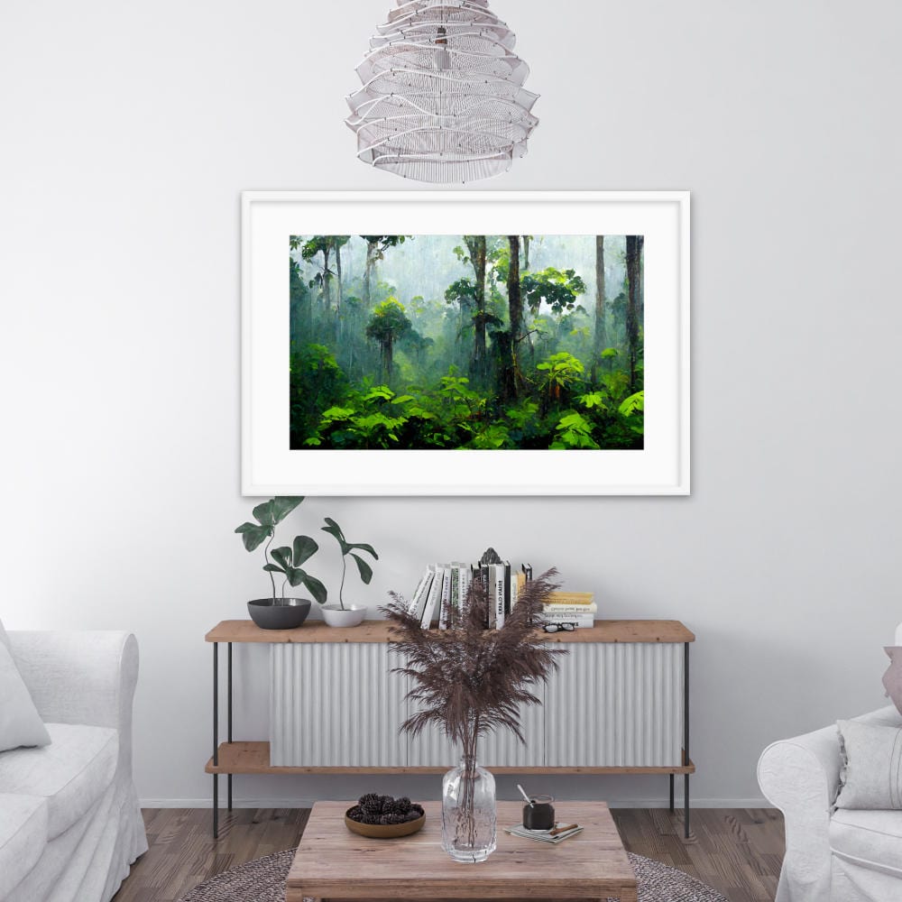Borneo Rain Forest Trees Framed Galant Art