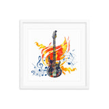 Burning On Fire Rock Guitar Galant Art