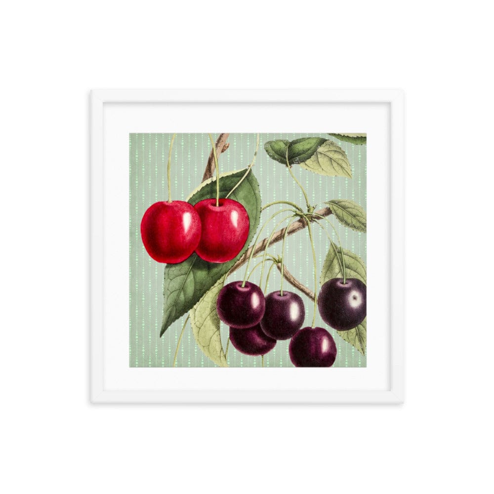 Cherries With Leaves Framed Galant Art