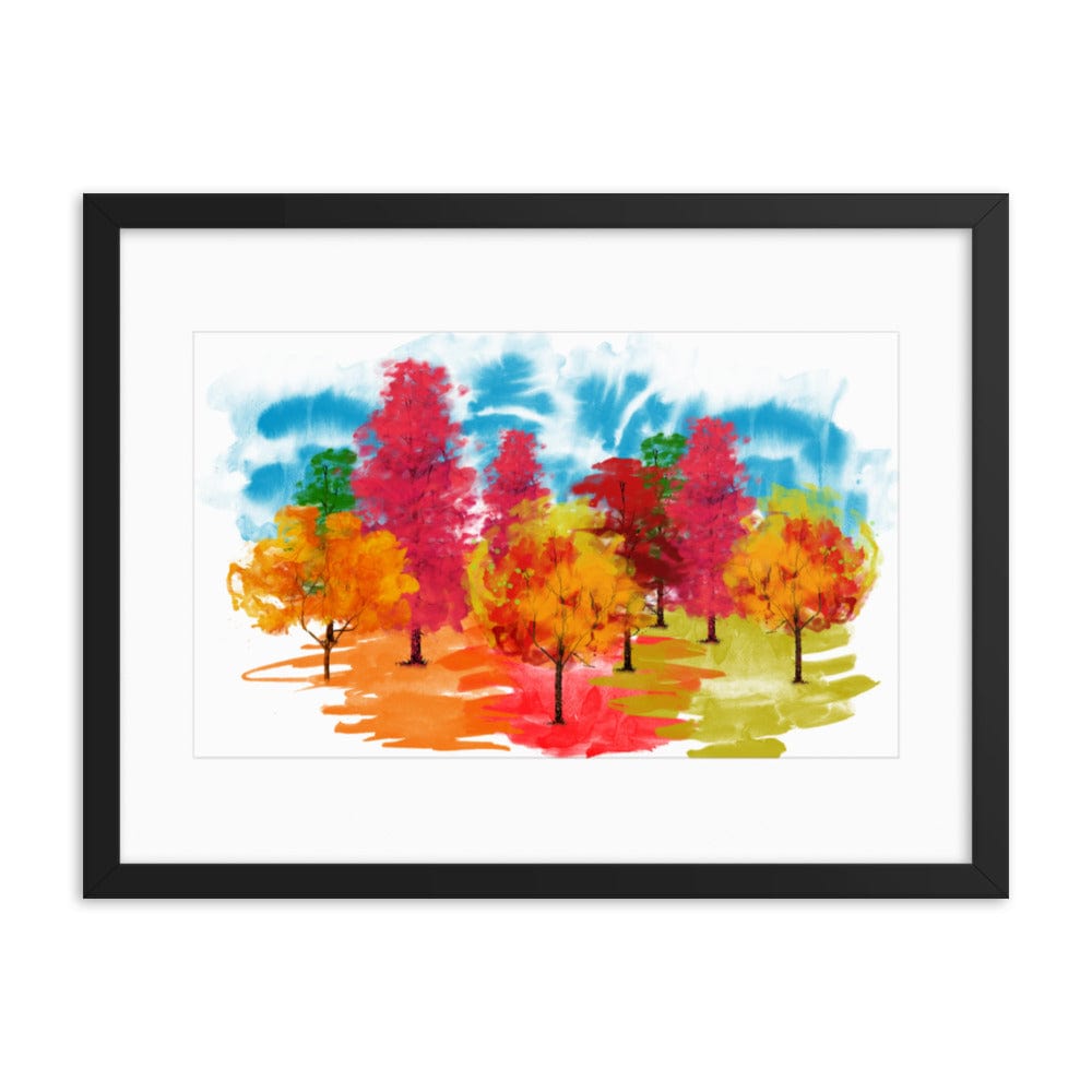 Colored Tress Framed Galant Art
