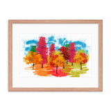 Colored Tress Framed Galant Art