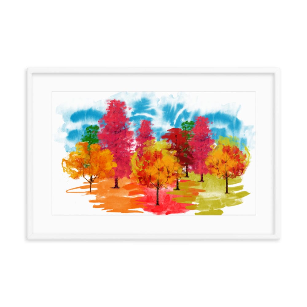 Colored Tress Framed Galant Art