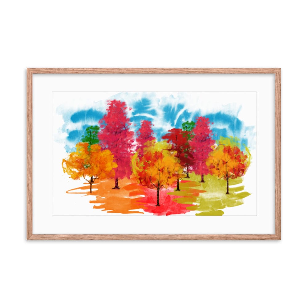 Colored Tress Framed Galant Art