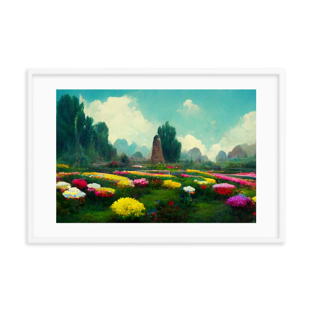 Flower Garden Canvas Framed Galant Art