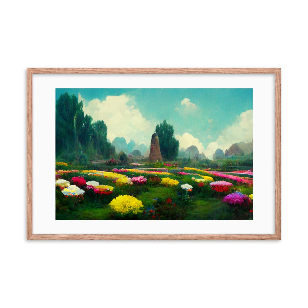 Flower Garden Canvas Framed Galant Art