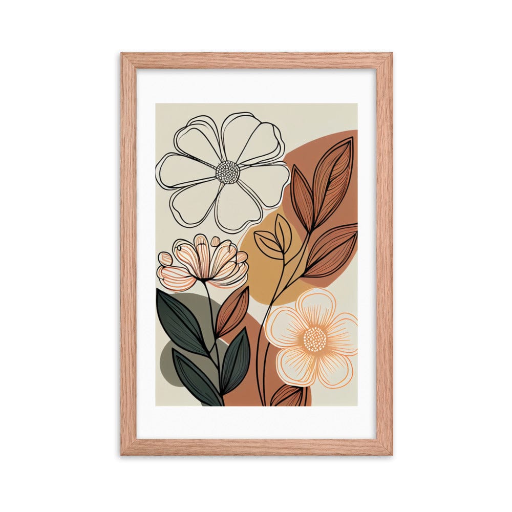 Flowers Hand Drawn Framed Galant Art