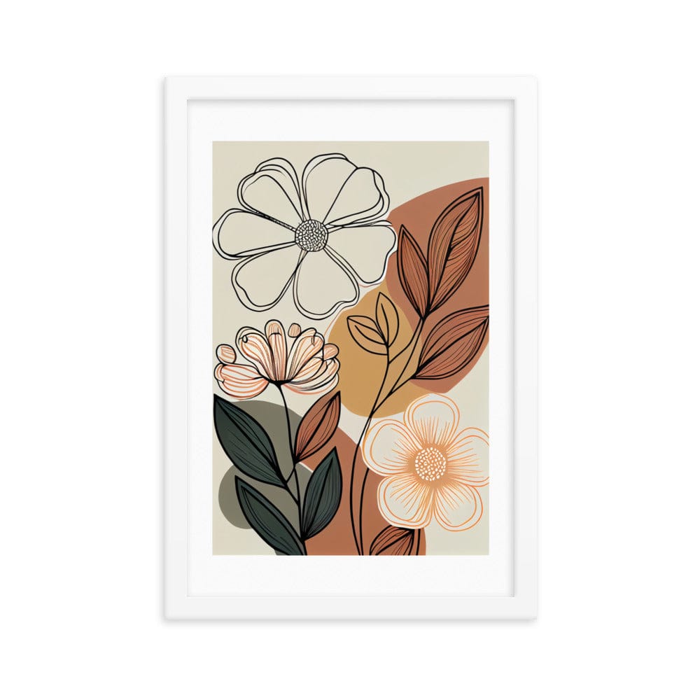 Flowers Hand Drawn Framed Galant Art