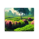 Flowery Green Tea Garden Canvas Galant Art