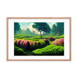 Flowery Green Tea Garden Framed Galant Art
