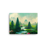 Green Tea Garden River Canvas Galant Art