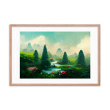 Green Tea Garden River Framed Galant Art