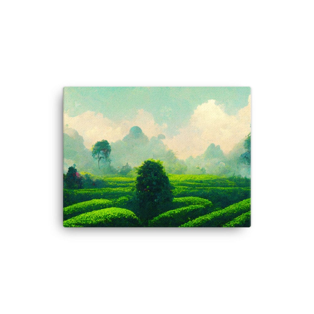 Green Tea Garden Rows Canvas Galant Art