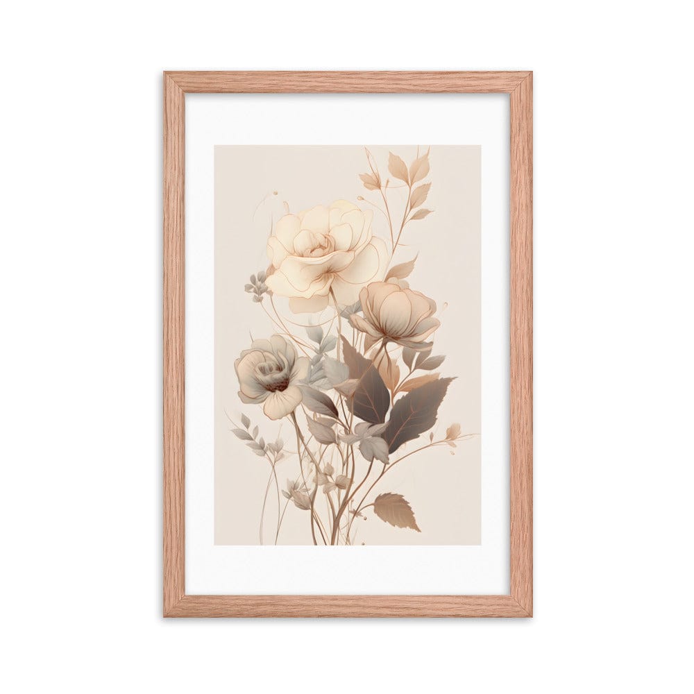 Minimalistic Neutral Tones Framed Galant Art