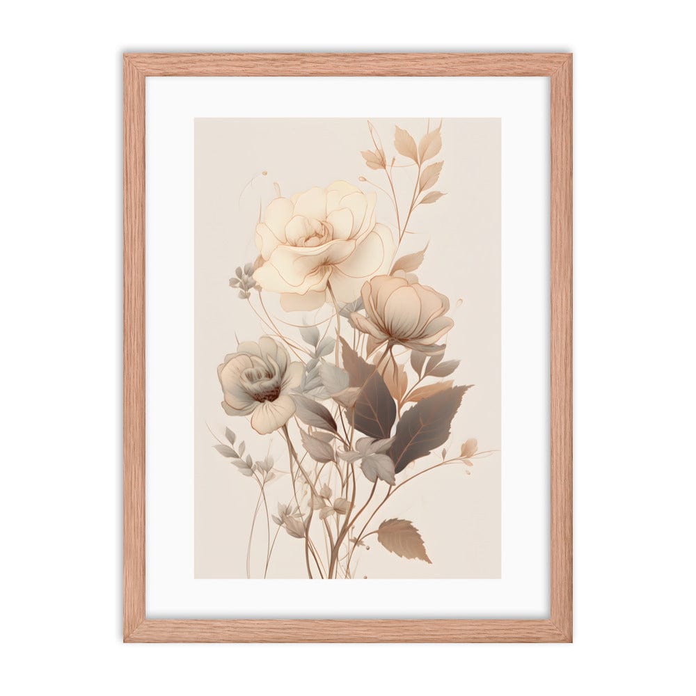 Minimalistic Neutral Tones Framed Galant Art