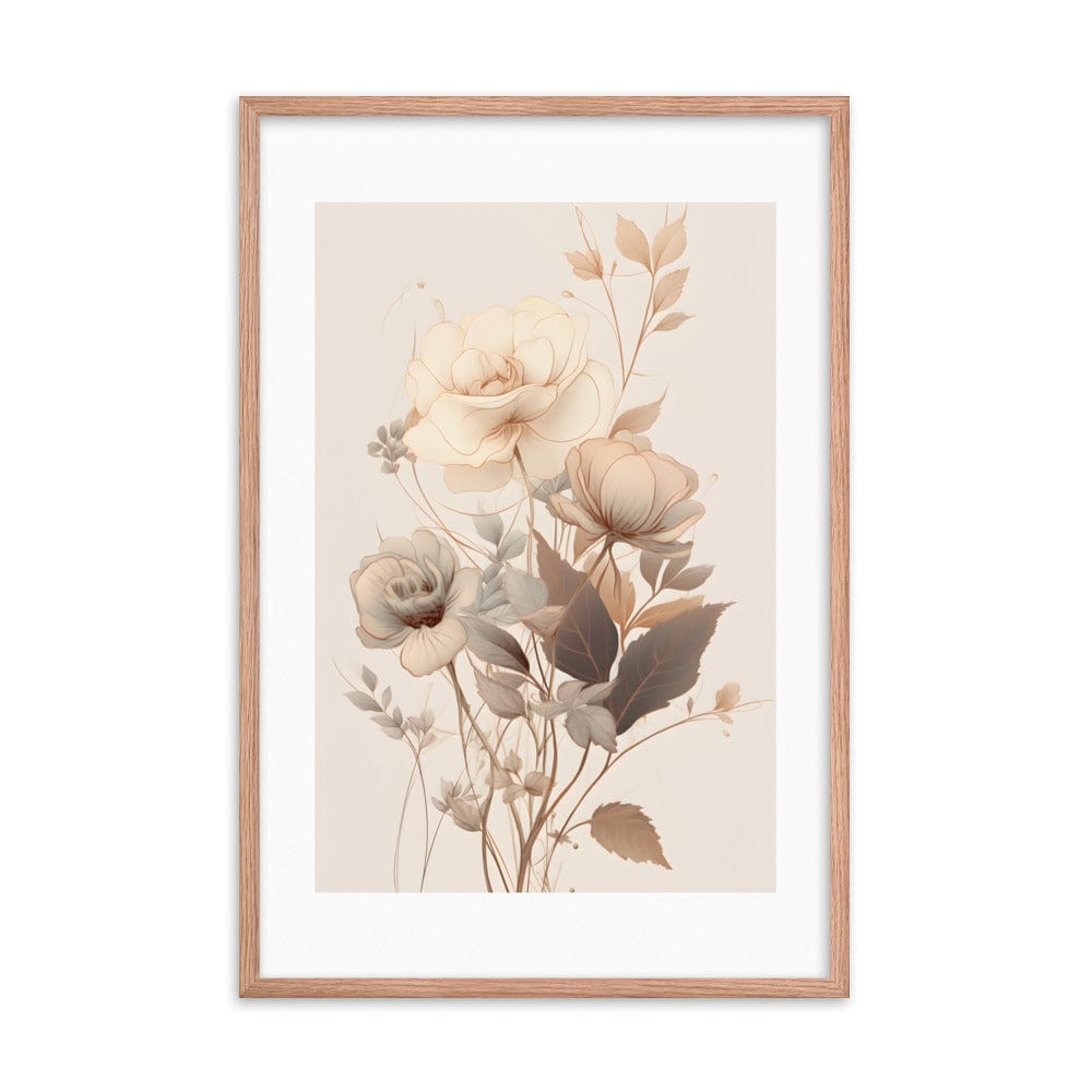 Minimalistic Neutral Tones Framed Galant Art