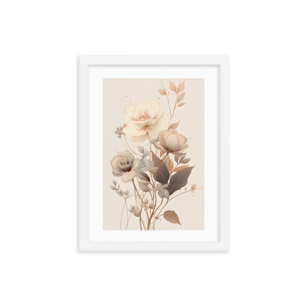 Minimalistic Neutral Tones Framed Galant Art