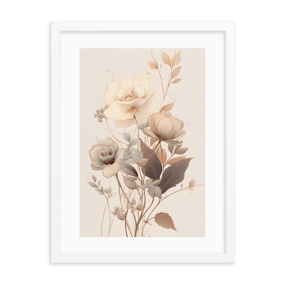 Minimalistic Neutral Tones Framed Galant Art