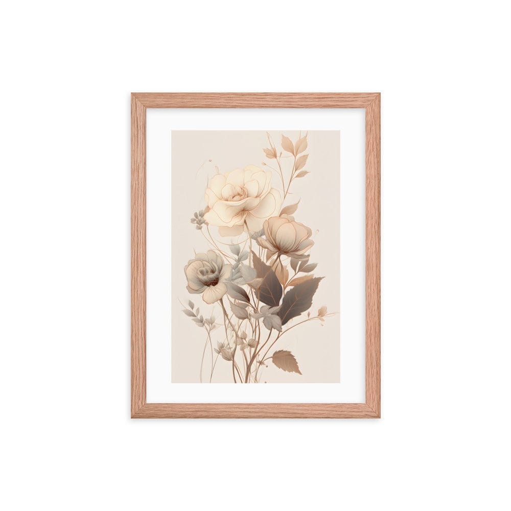 Minimalistic Neutral Tones Framed Galant Art