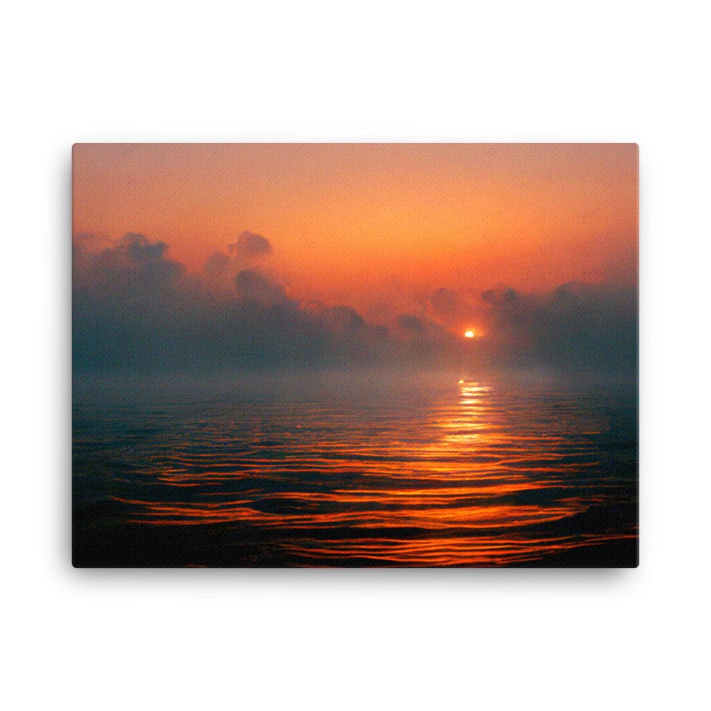 Misty Sunrise At Sea Canvas Galant Art