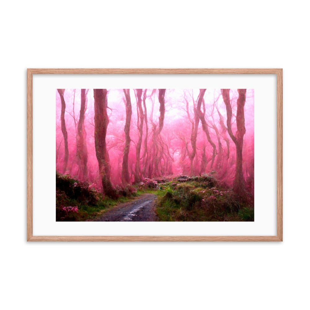 Pink Forest Path Framed Galant Art