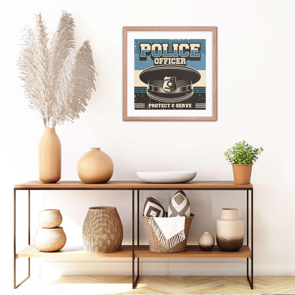 Police Officer Vintage Helmet Galant Art