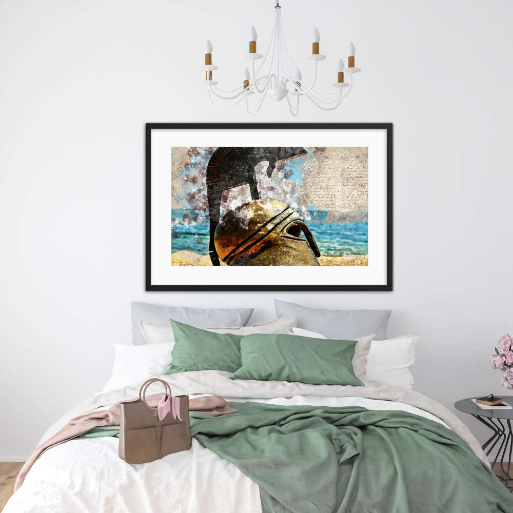 Roman Soldier Helmet Framed Galant Art