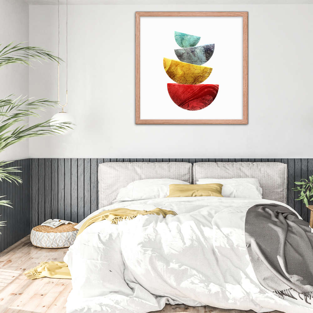 Square Stoned Bowls Poster Galant Art