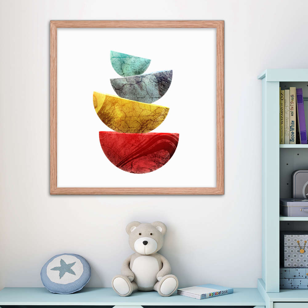 Square Stoned Bowls Poster Galant Art