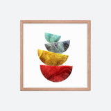 Square Stoned Bowls Poster Galant Art