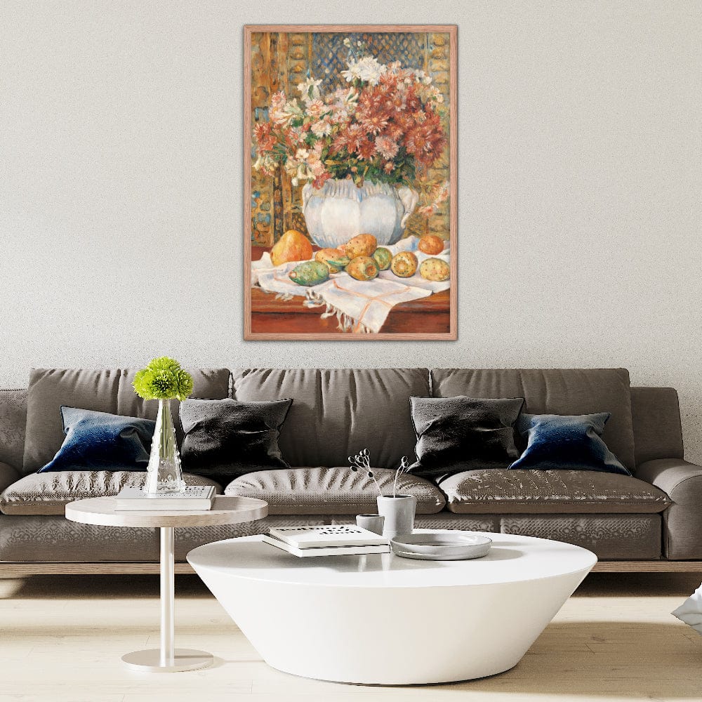 Still Life with Flowers and Pears Poster Galant Art