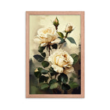 Vintage Beige Roses Oil Painting Poster Galant Art