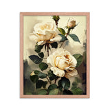 Vintage Beige Roses Oil Painting Poster Galant Art