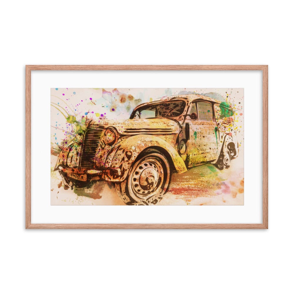 Vintage OldTimer Framed Galant Art