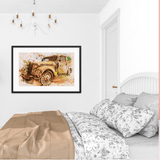 Vintage OldTimer Framed Galant Art