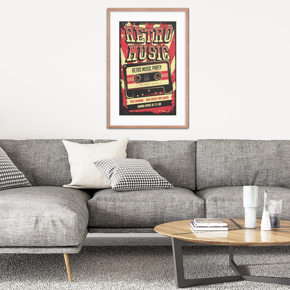 Vintage Retro Music Cassette Galant Art