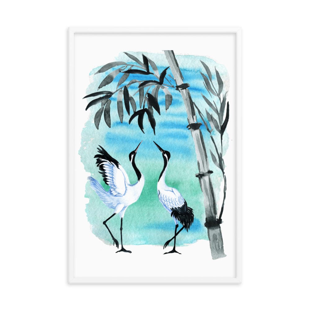 Watercolor Plant Birds Poster Galant Art