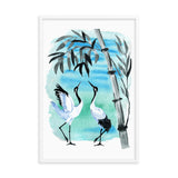 Watercolor Plant Birds Poster Galant Art
