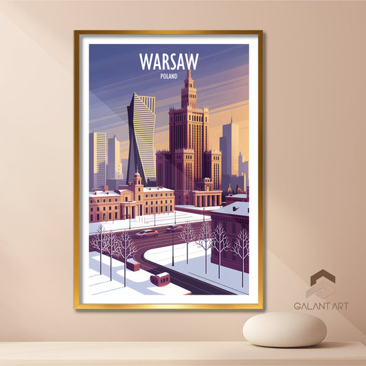 Poland/Warsaw, Art Deco Travel Poster