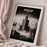 Poland/Warsaw,  Monochrome Travel Poster