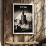Poland/Warsaw,  Monochrome Travel Poster