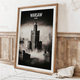 Poland/Warsaw,  Monochrome Travel Poster