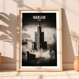 Poland/Warsaw,  Monochrome Travel Poster