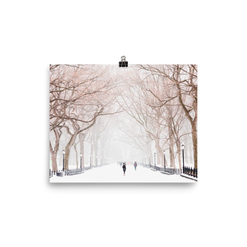 A Snowing Winter Day At Central Park Print Galant Art