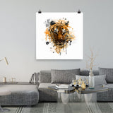 A Tiger Head Print Galant Art